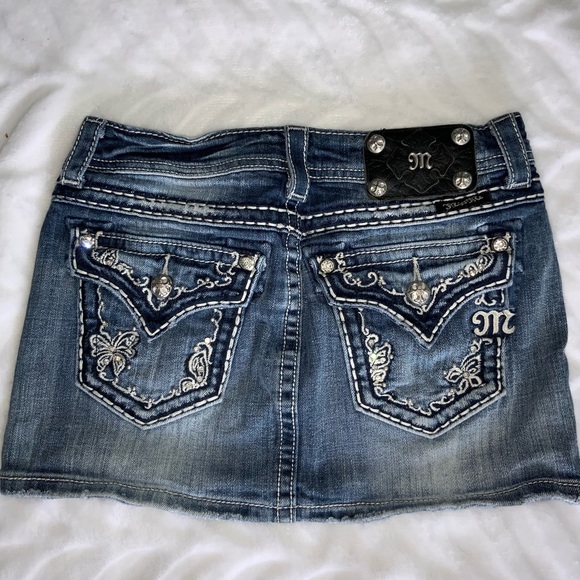 Miss Me Dresses & Skirts - MISS ME Jean Mini Skirt ornamentation on pmts 26